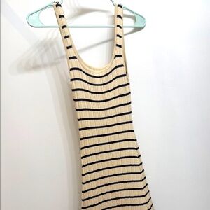 Altar'd State Black and Blue Ribbed Maxi Dress